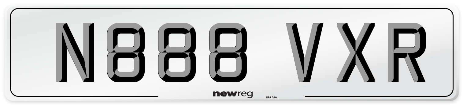 N888 VXR Number Plate from New Reg